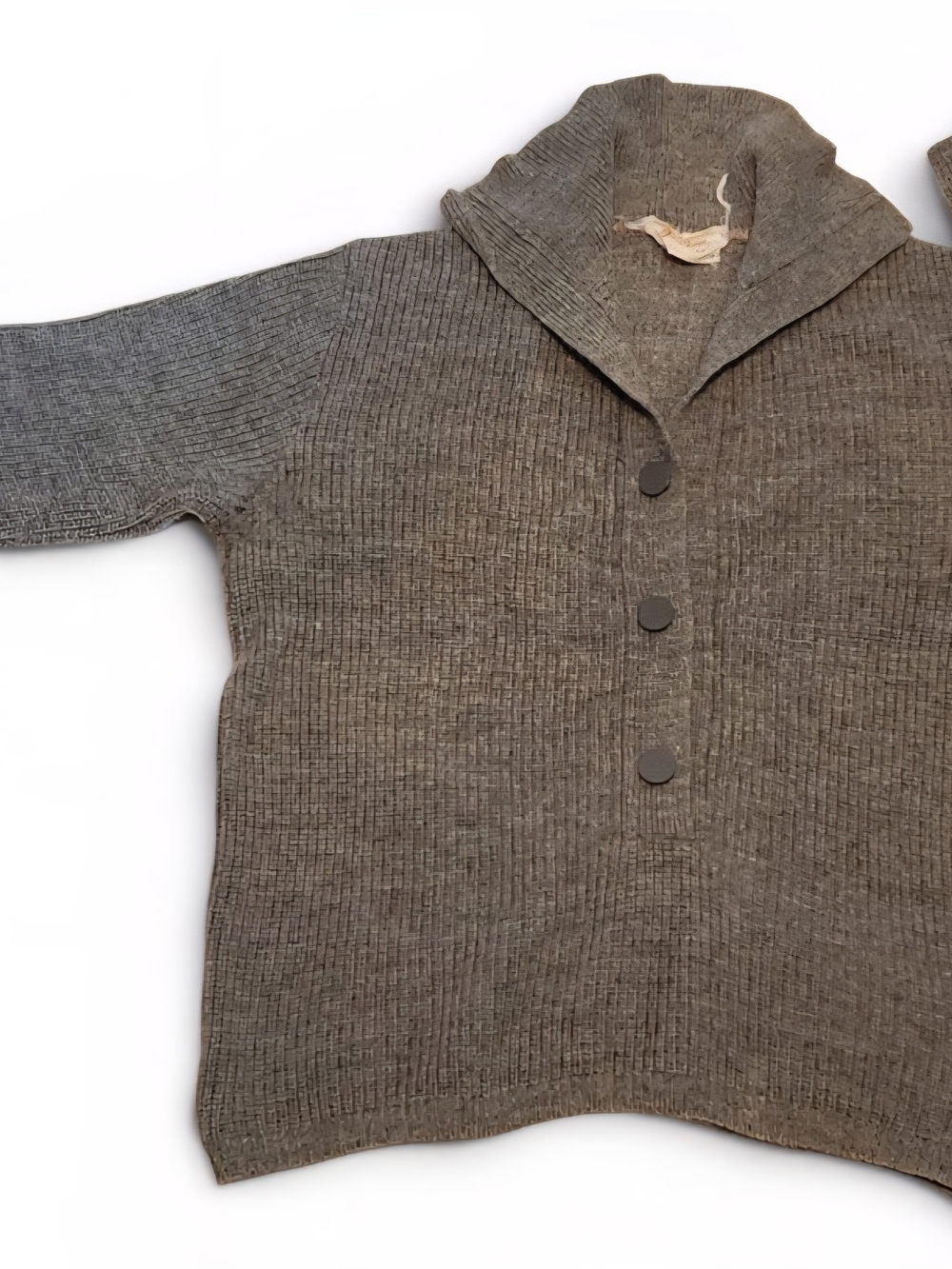 Vintage 50s 60s Jantzen Sweater Mens Medium Gray Cowl Neck Wool True Vintage US